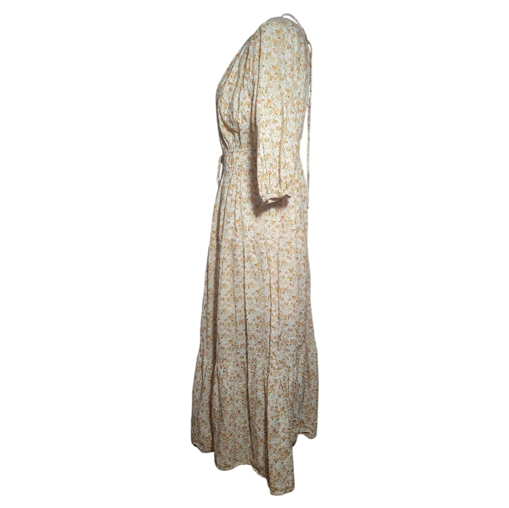 Significant Other cottagecore adele Chic butter yellow Floral Maxi Dress 8 - Picture 8 of 10